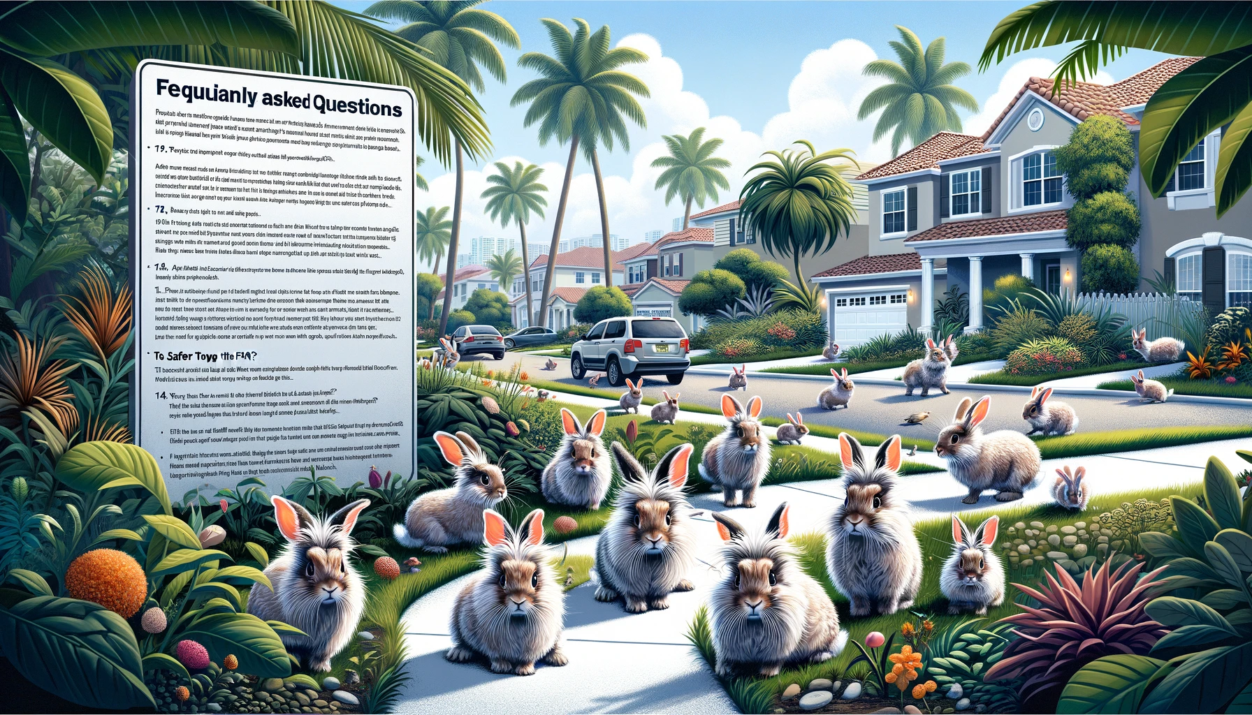 Florida neighborhood hopping with lionhead rabbit invasion Faqs