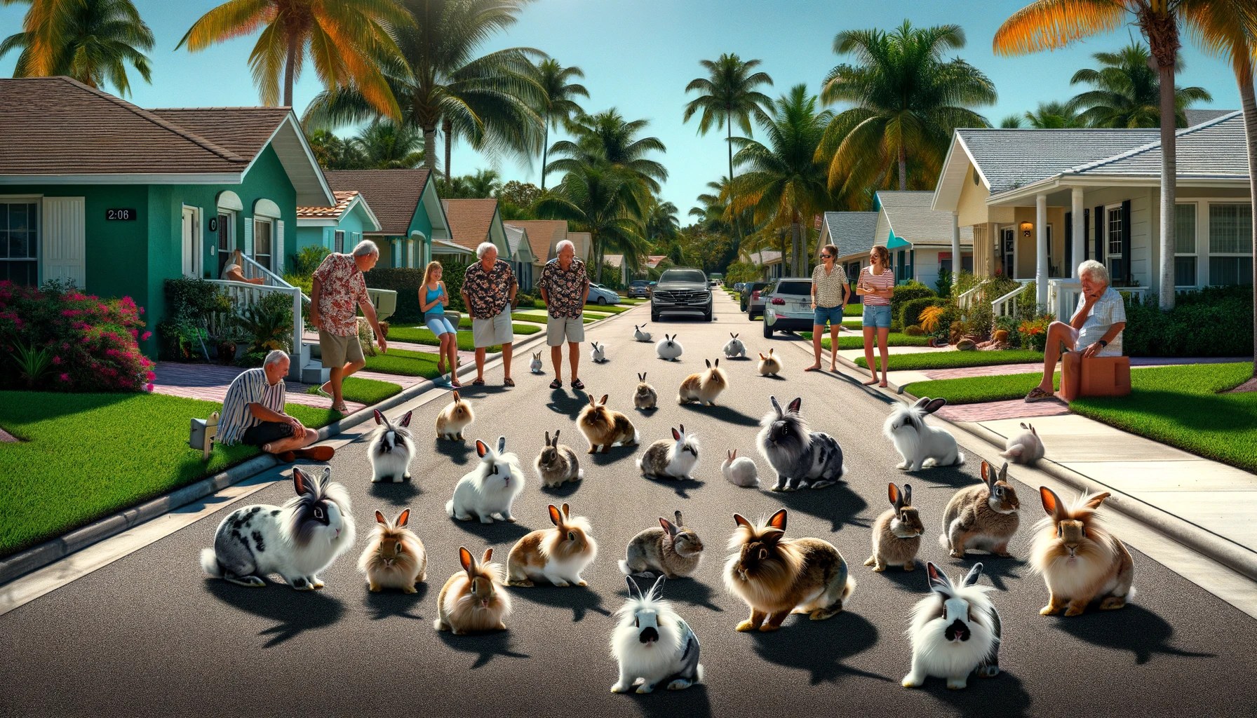 Florida neighborhood hopping with lionhead rabbit invasion Fun Facts